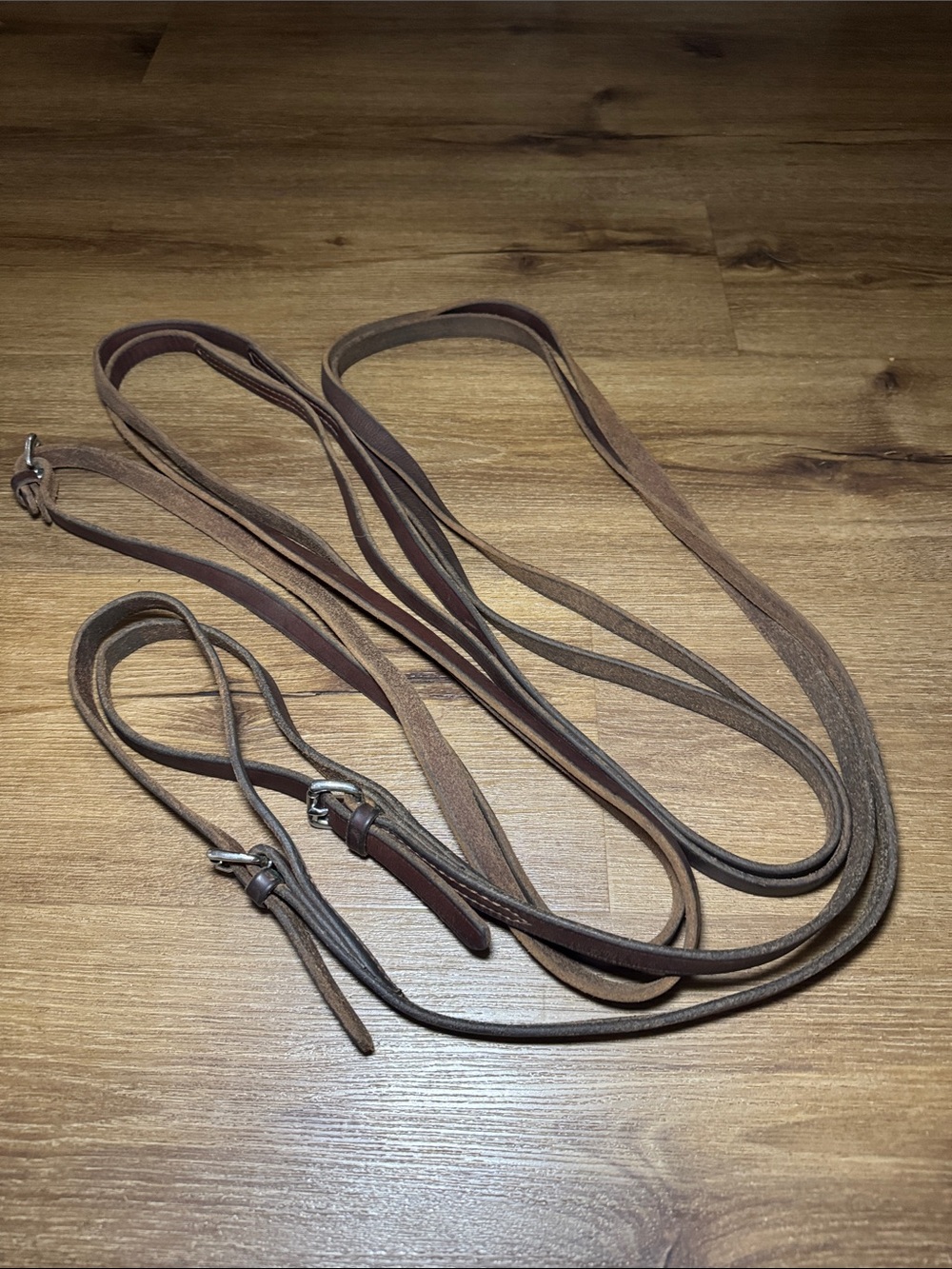 🐴 Brown Leather Draw Reins w/Silver Hardware 🐴